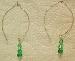 110127 green crystal earwires